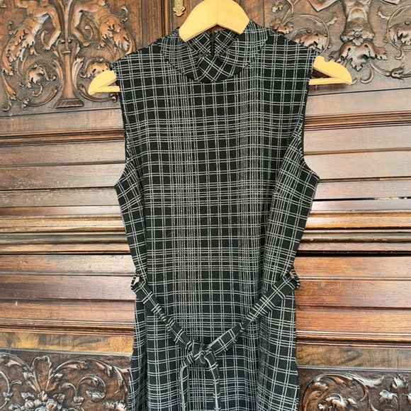 Theory tunic mock neck sleeveless sash belted waist stretch medium - Picture 3 of 7